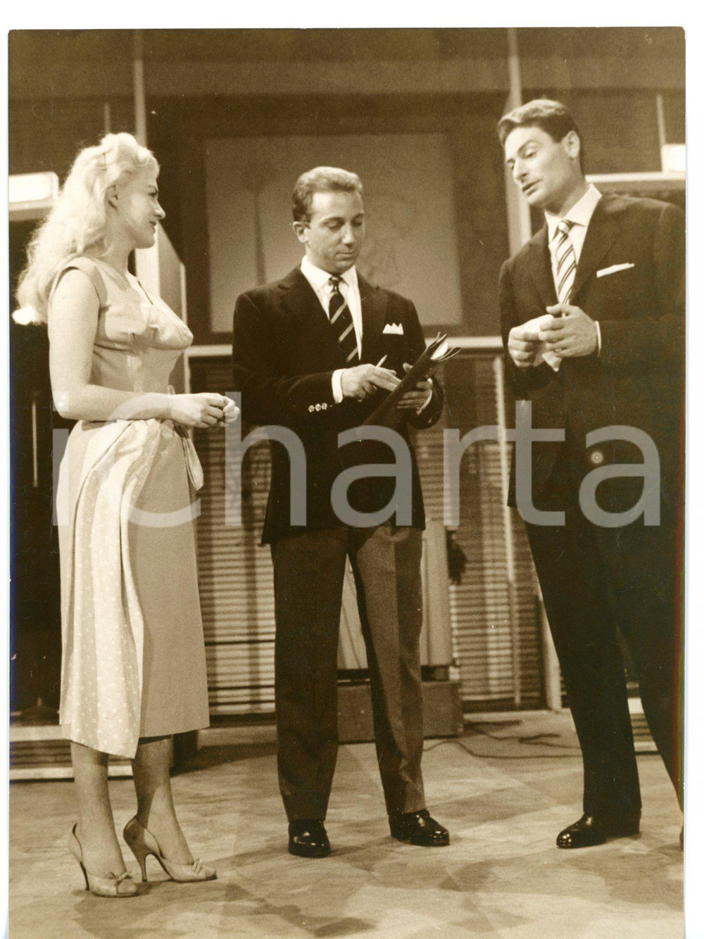 1958 LASCIA O RADDOPPIA? Paola BOLOGNANI - Mike BONGIORNO - Dante BIANCHI *Foto 