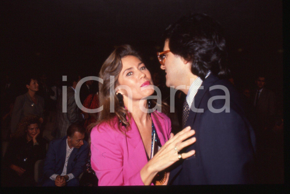 Fotografia d epoca originale 35mm vintage slide 1992 MOSTRA DI VENEZIA Corinne CLERY Gigi MARZULLO 1 1