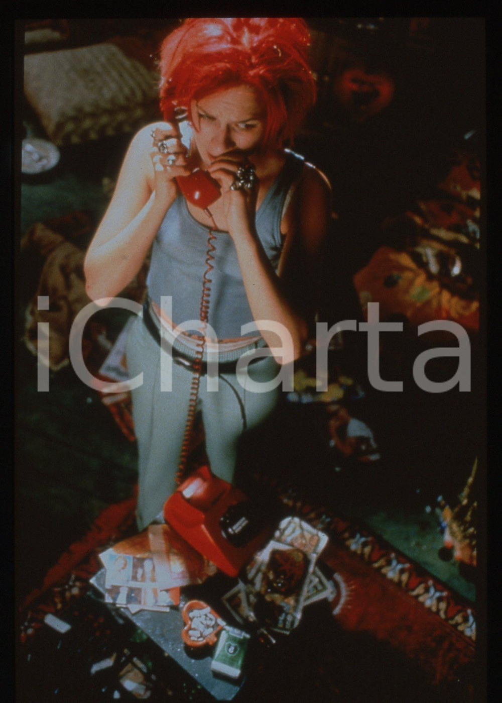 35mm vintage slide*1998 LOLA RENNT Franka POTENTE in una scena del film (1)