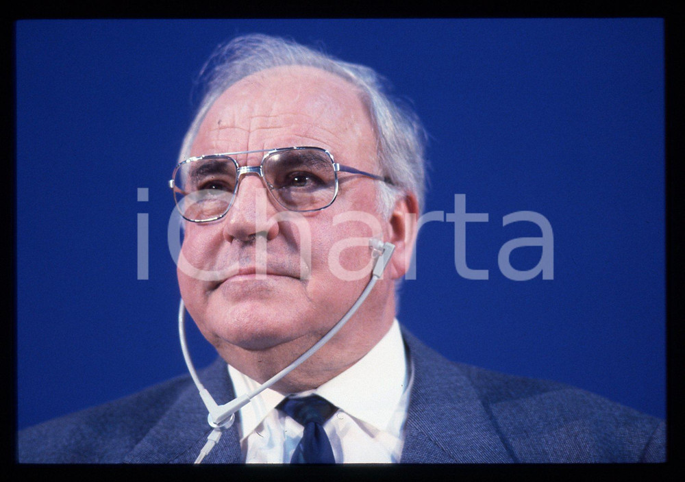 35mm vintage slide* 1993 MILANO Helmut KOHL durante un evento DC POLITICA (1)