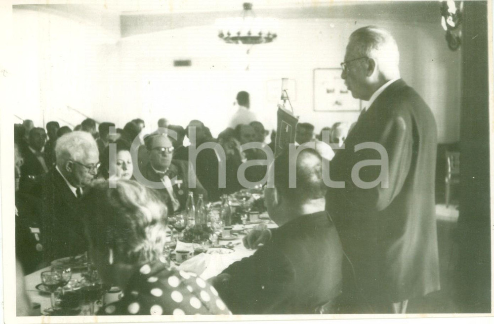 Fotografia d epoca originale 1954 SAN PELLEGRINO TERME BG Francesco FLORA pranzo d onore Incontri Letterari 1