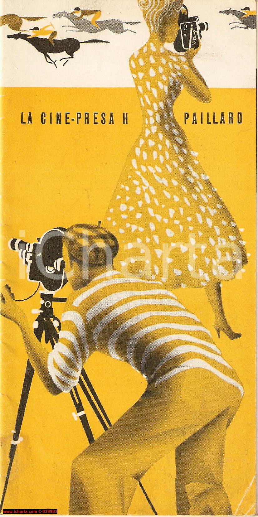 Materiale pubblicitario d’epoca 1950 ca La cinepresa PAILLARD H volantino 1