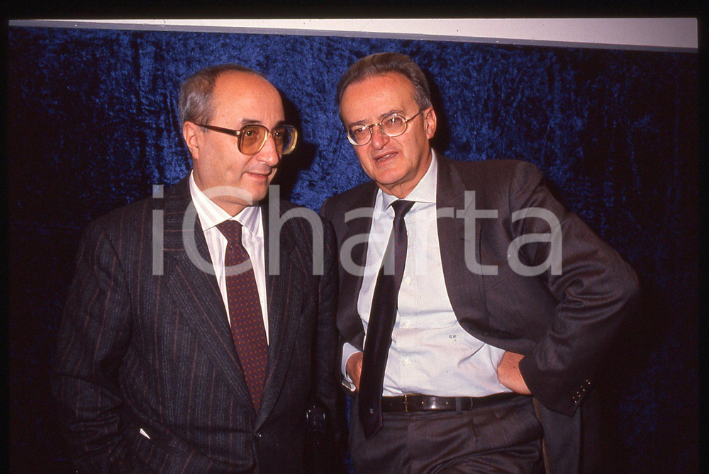 35mm vintage slide* 1989 MILANO Enrico DE MITA e Camillo FERRARI (1)