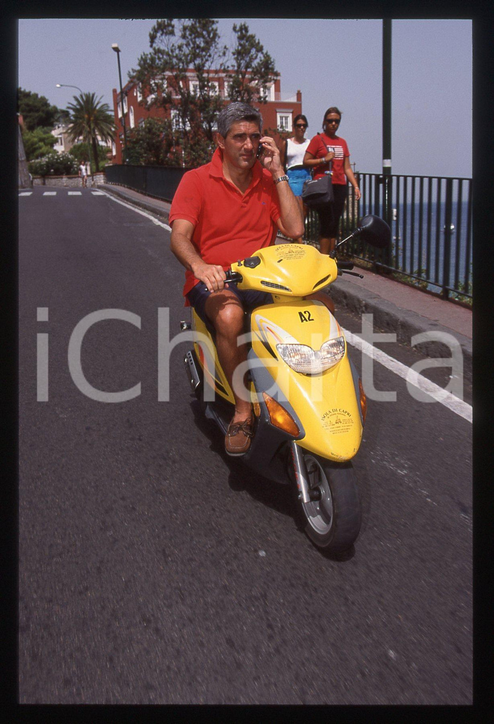 35mm vintage slide* 1999 CAPRI Pier Ferdinando CASINI a bordo di uno scooter (5)