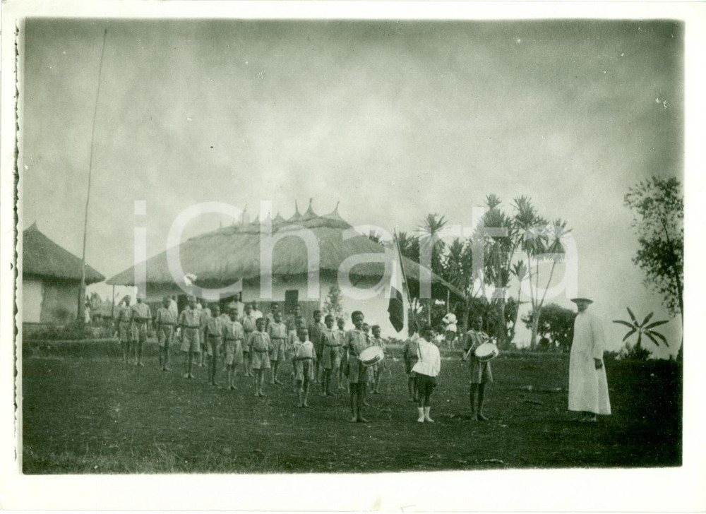 Fotografia d epoca originale 1938 LECHEMTI ETIOPIA A.O.I. Scuola elementare Missione CONSOLATA Foto 1