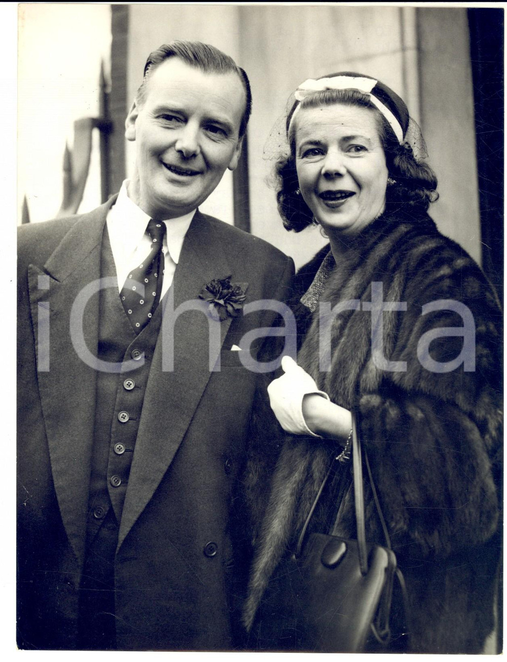 1958 LONDON Lee THOMPSON and Joan HENRY after their wedding *Photo 15x20 cm