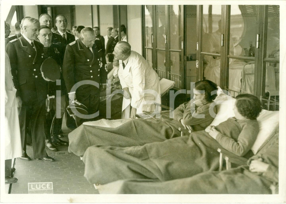 Fotografia d epoca originale 1939 ROMA Franz SELDTE Bruno BIAGI visita Istituto FORLANINI Fotografia 1