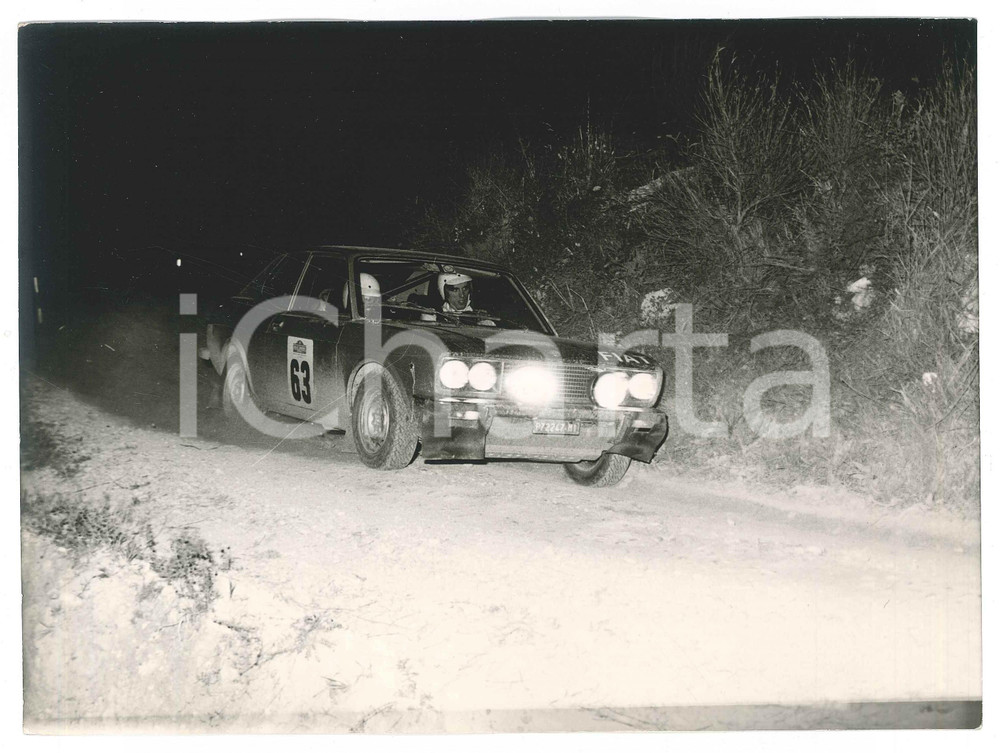 Fotografia d epoca originale 1972 SANREMO RALLY Fiat 128 CoupÃ© Simonetta DEL MAZZA Sergio CARDARELLI Foto 7 1
