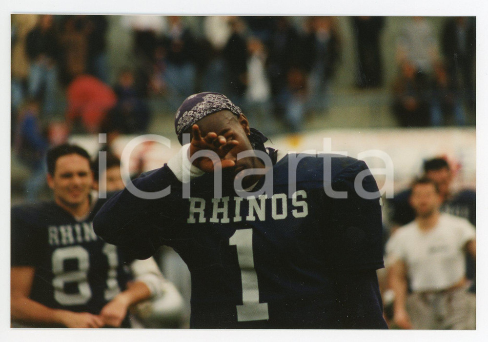 1995 MILANO - FOOTBALL Giocatore Sive RHINOS Milano durante timeout *Foto 15x10