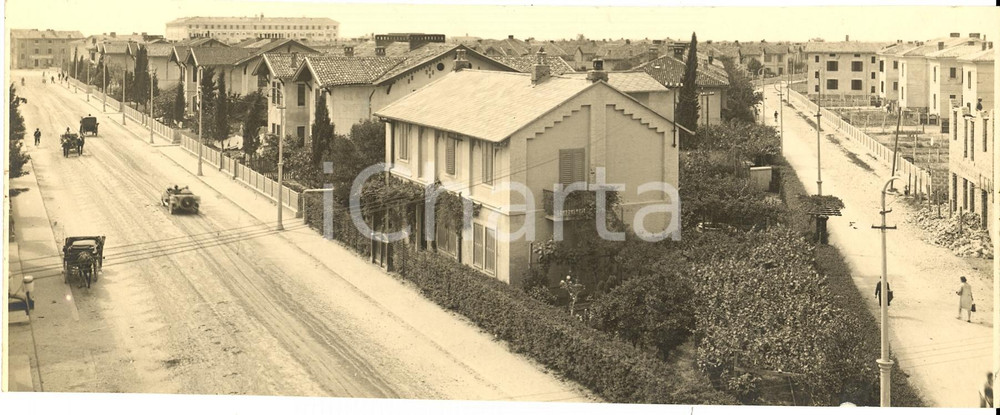 Fotografia d'epoca originale 1935 ca MONFALCONE (GO) Veduta CittÃ  giardino ANIMATA 1