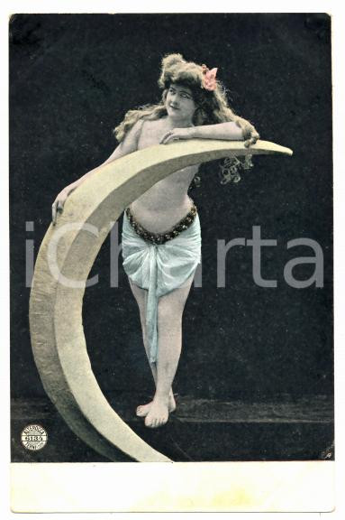Cartolina originale da collezione 1910 ca ITALIA  EROTICA VINTAGE La luna Cartolina FP NV Alterocca Terni 1
