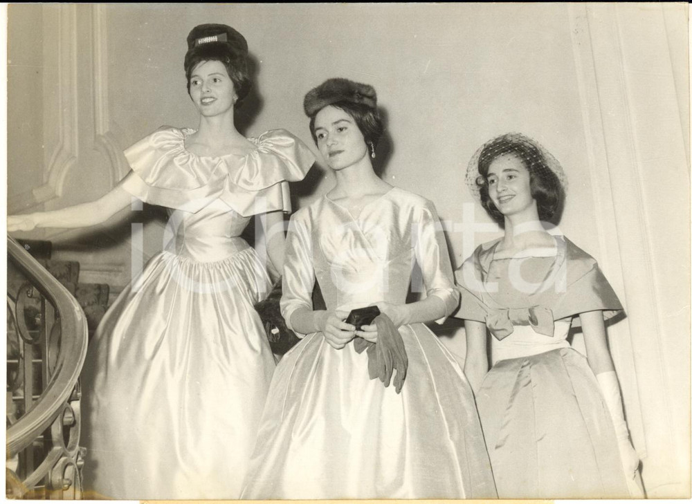 1960 PARIS Principesse Maria Teresa, Cecilia e Maria delle Nevi BORBONE-PARMA