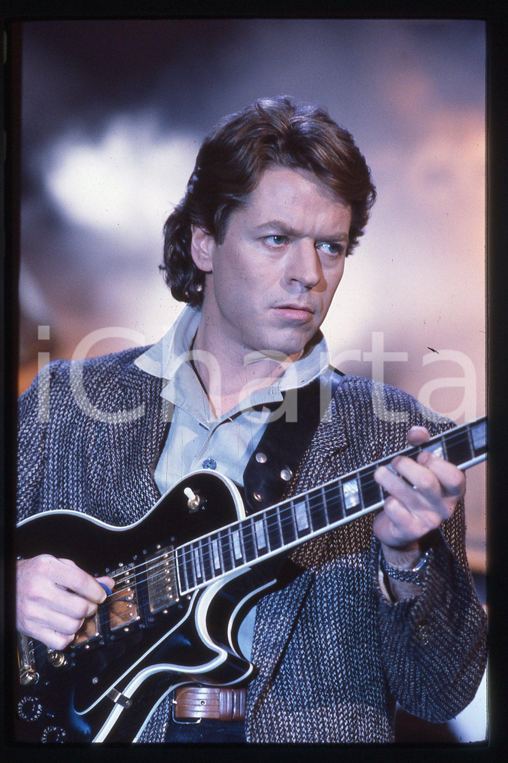 35mm vintage slide* 1982 RAI 1 DISCORING Robert PALMER Ritratto del cantante 3