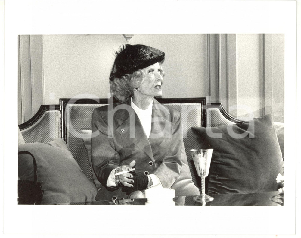 1988 CERNOBBIO - Villa d'Este - Ritratto di Bette DAVIS *Foto VINTAGE 25x20 cm