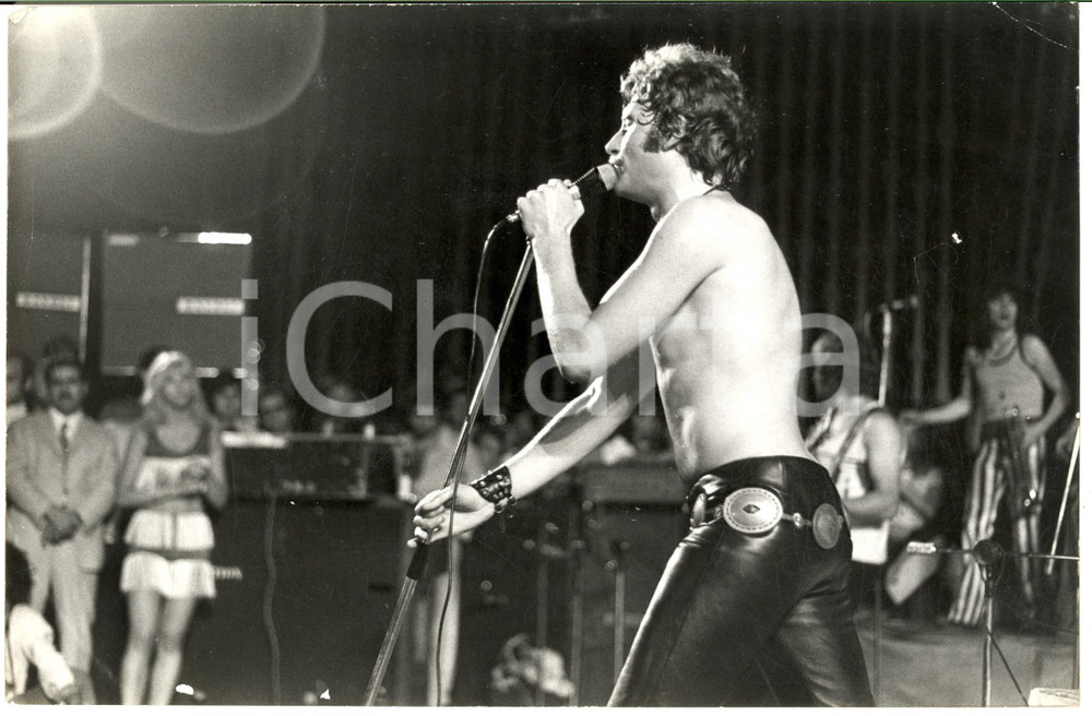 1970 PALERMO Festival Pop - Johnny HALLYDAY in concerto (2) Foto 30x20 cm
