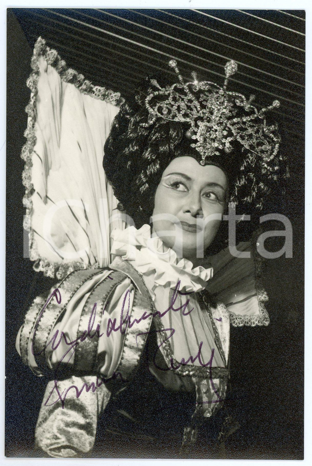 1969 LIRICA Soprano Emma RENZI in "Doktor Faust" ^Foto con AUTOGRAFO Fotografia d'epoca,  con autografo al recto e al verso. CONDIZIONI: GFORMATO: 10x15 cm     originale e autentica 1
