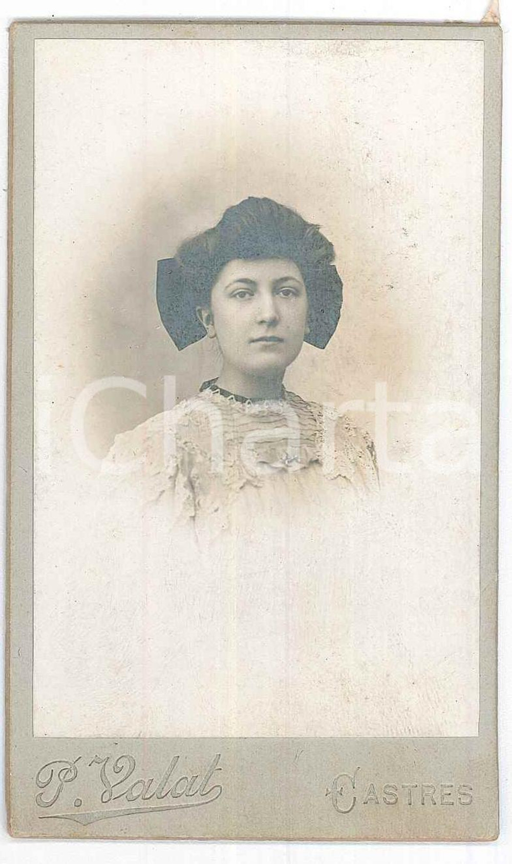 1900 ca CASTRES (FRANCE) Portrait de J. CARAGNEL - Photo Paul VALAT CDV  Fotografia d'epoca, su cartoncino rigido, con didascalia al verso.  GOOD/buono  Formato: 6x10 cm originale e autentica 1