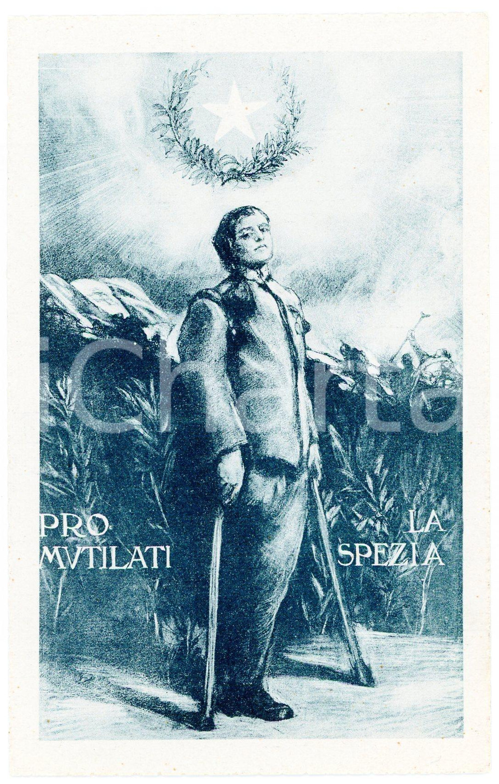 1916 WW1 - LA SPEZIA Pro Mutilati - Enrico TOTI Cartolina ILLUSTRATA FP NV  Cartolina postale d'epoca, non viaggiata.CONDIZIONI: GOODFORMATO: FP    originale e autentica 1