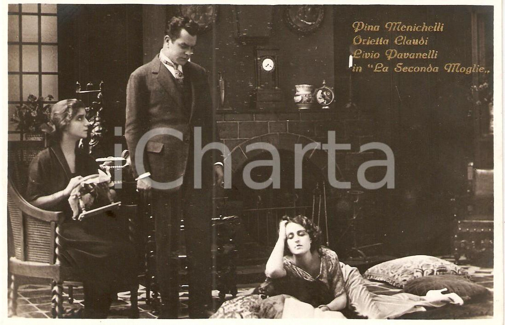 Cartolina originale da collezione 1922 SECONDA MOGLIE Pina MENICHELLI Orietta CLAUDI Livio PAVANELLI Cartolina FP 1