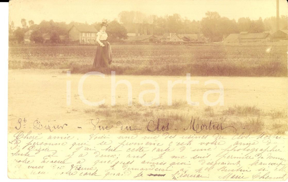 Fotografia d'epoca originale 1900 ST DIZIER (F) Vue du CLOS MORTIER *Photographie VINTAGE FP VG 1