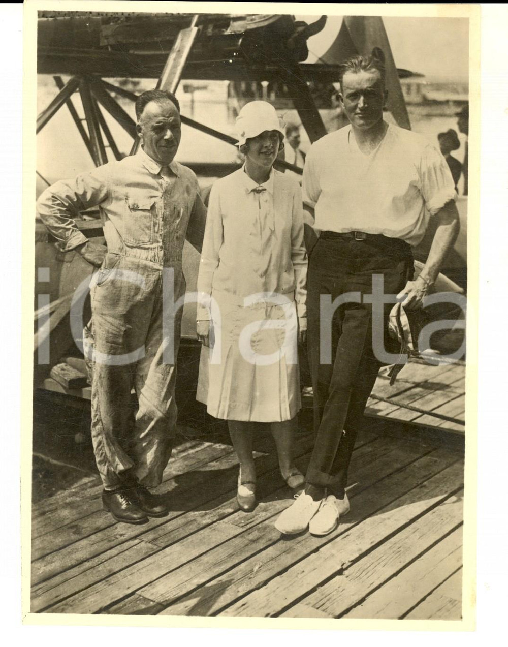 Fotografia d epoca originale 1940 ca USA Portrait of the aviator WILLIAMS  with wife Photo 12x17 1