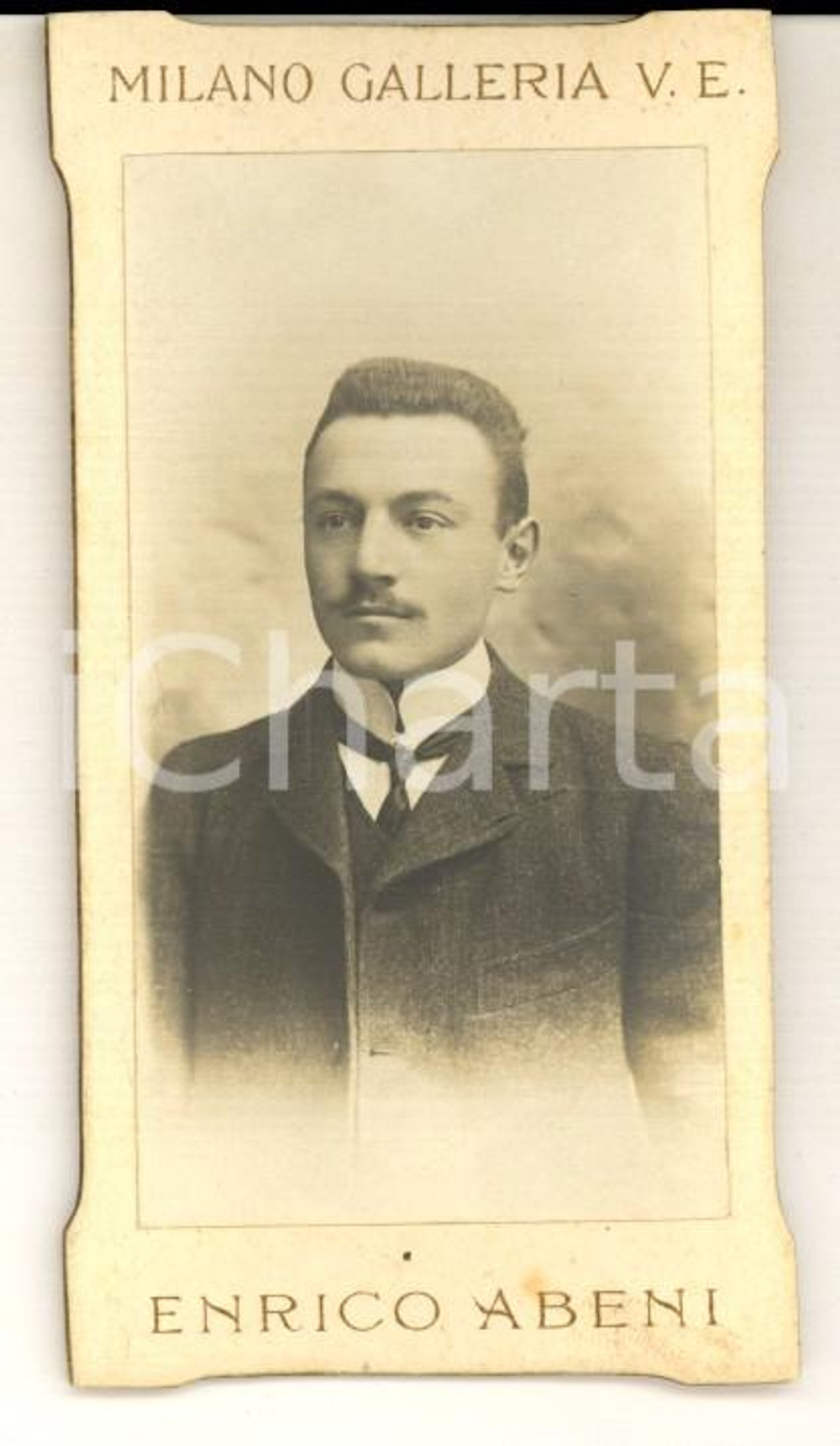 Fotografia d epoca originale 1910 ca MILANO Ritratto di giovane uomo Fotografia Enrico ABENI 1