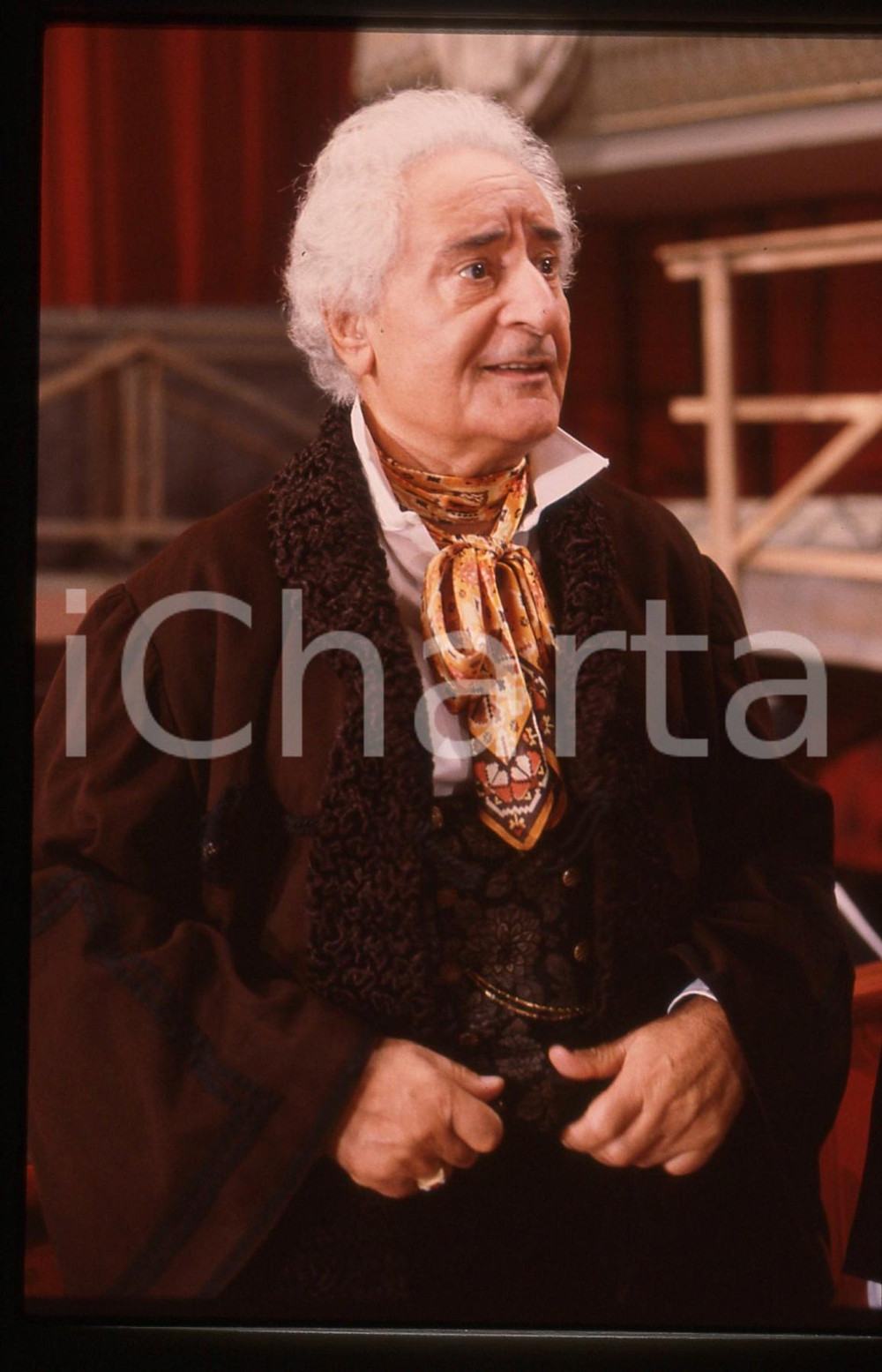Fotografia d epoca originale 35mm vintage slide 1986 CINEMA Mario SCACCIA sul set de L ULTIMA MAZURKA 5 1