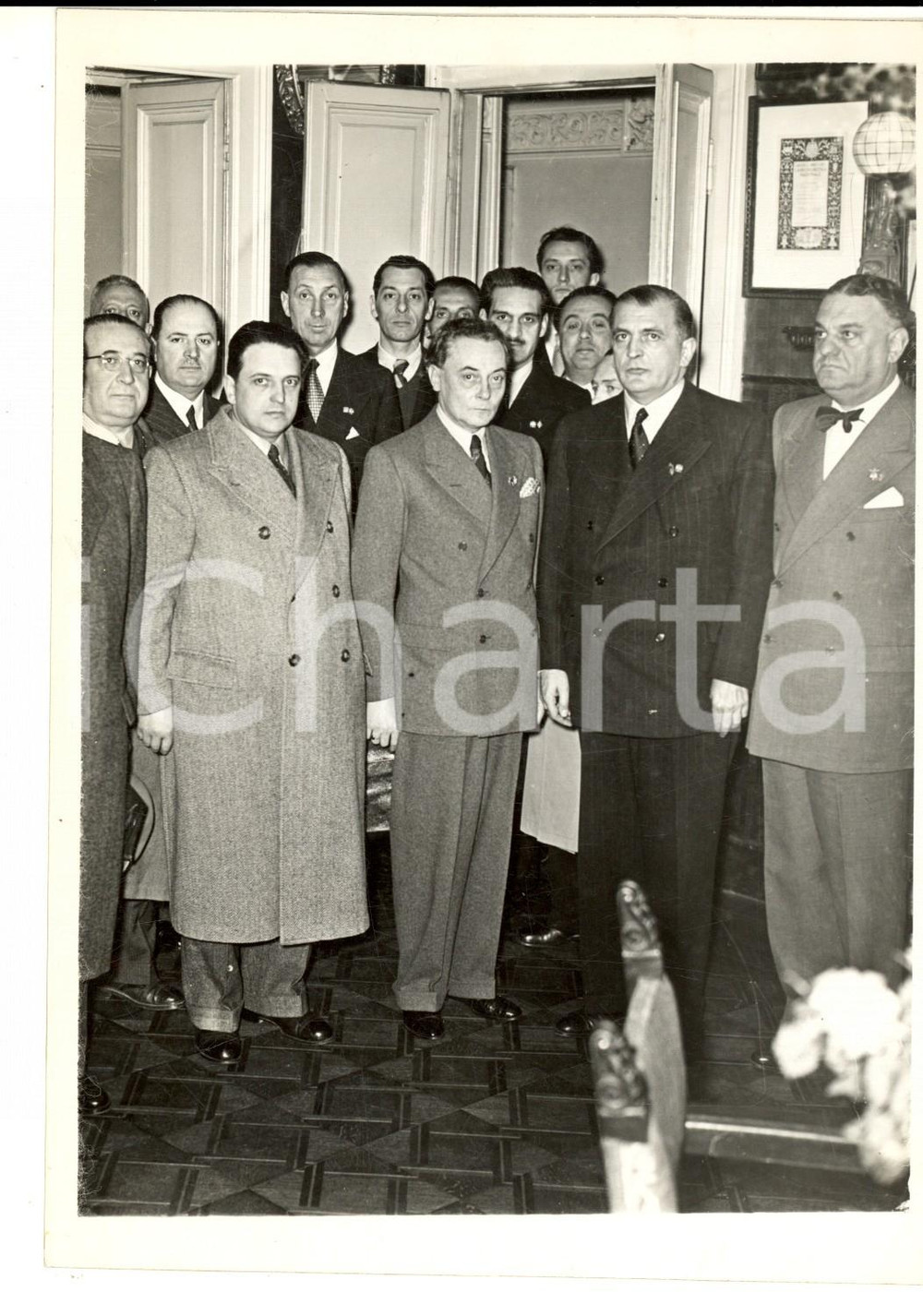 Fotografia d epoca originale 1939 MILANO Gruppo di giornalisti in redazione Fotografia 13x18 cm 1