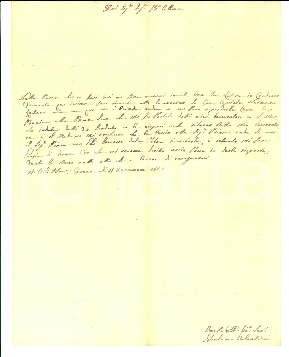 Manoscritto, lettera originale 1817 CASONE PISTOIA Girolamo VALENTINI su un difficile scambio epistolare 1