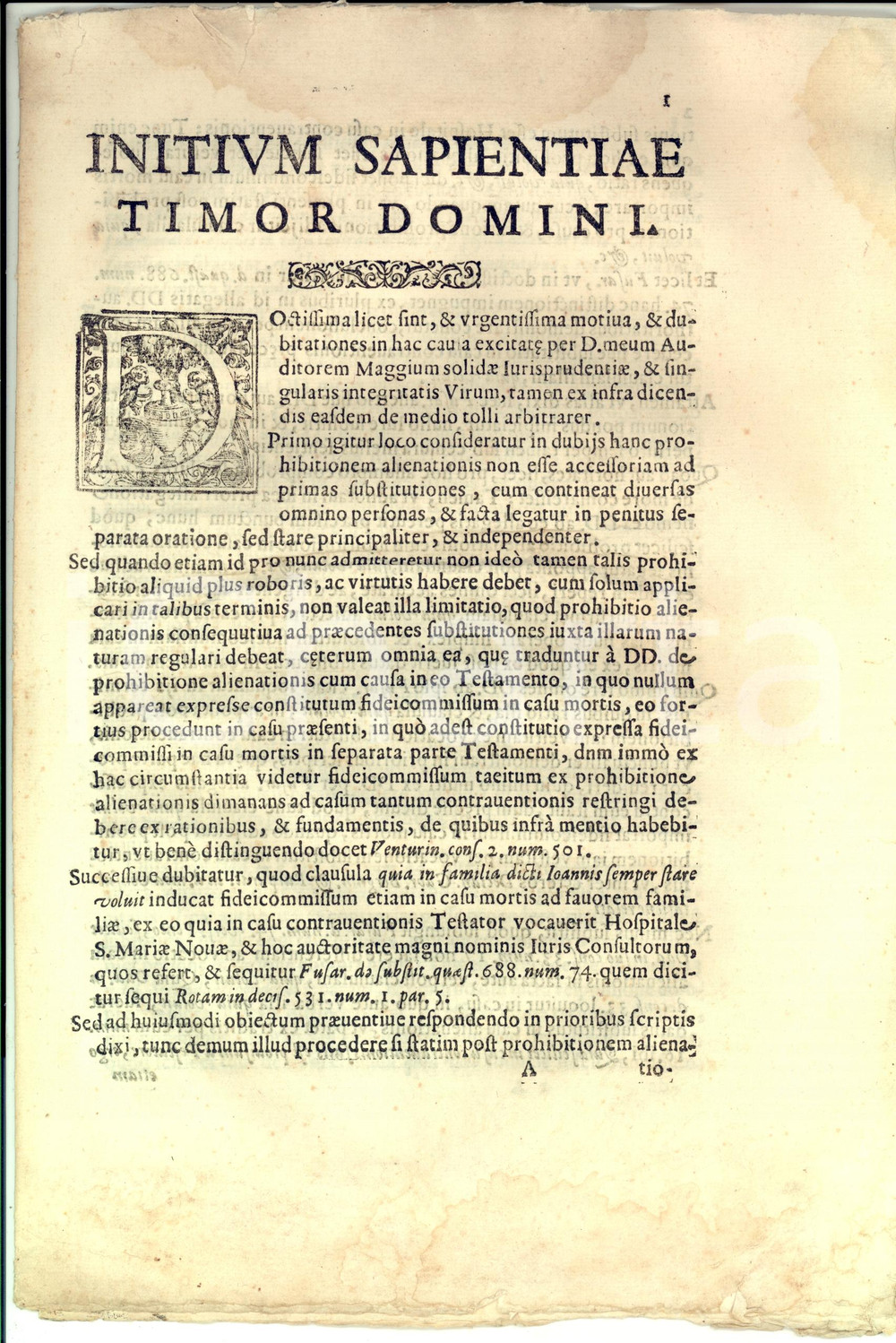 Documento originale, autentico 1680 FIRENZE Sul legato di un testatore pro Ospedale di SANTA MARIA NOVELLA 1