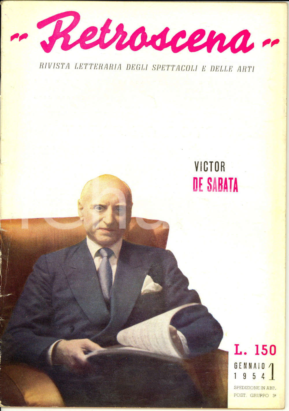 Giornale, rivista storica 1954 RETROSCENA L opera lirica in televisione Rivista letteraria nÂ° 1 1