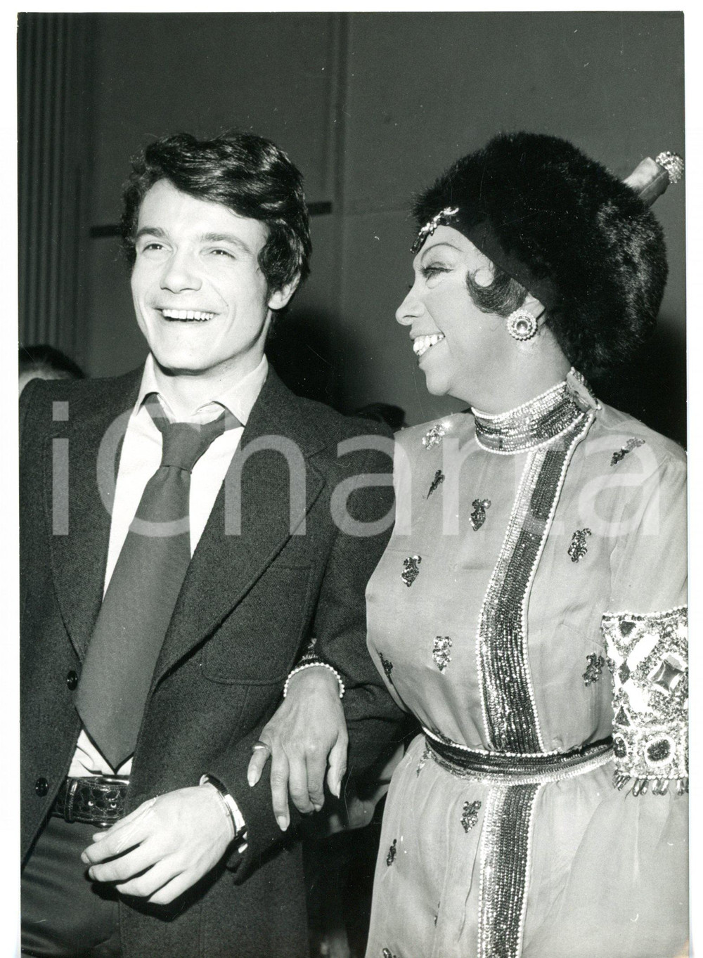 1971 CANZONISSIMA Massimo RANIERI con Joséphine BAKER *Foto VINTAGE 13x18 cm