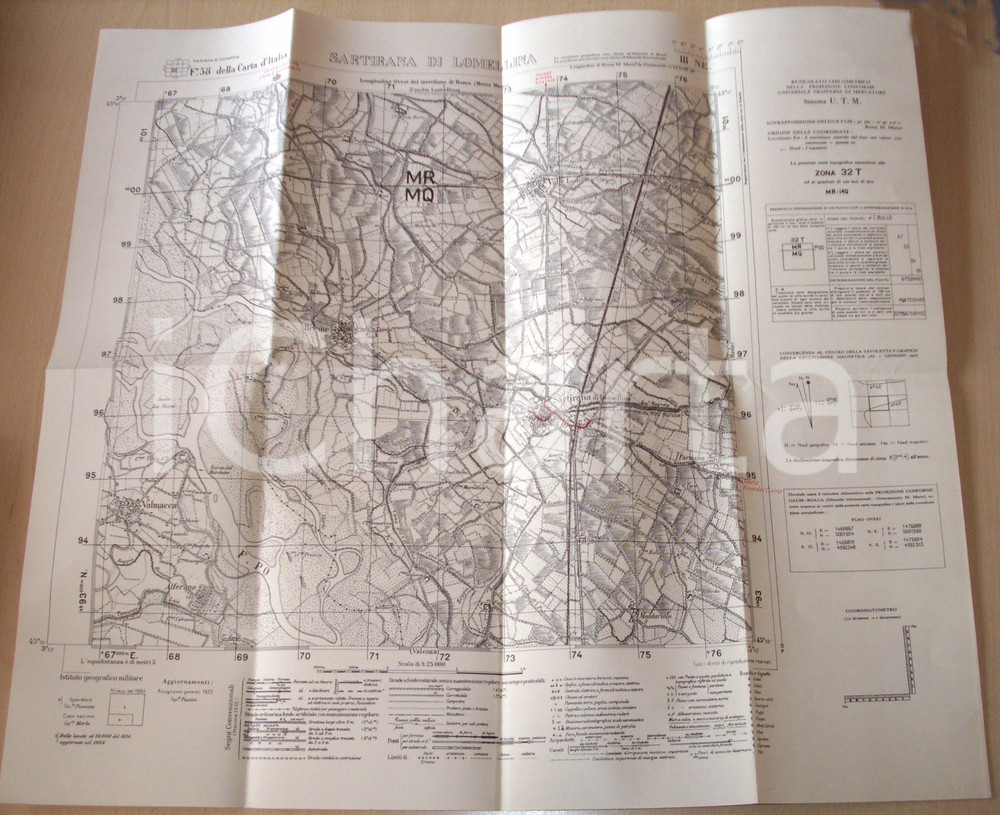 Mappa, planimetria storica 1950 ca SARTIRANA LOMELLINA (PV) Mappa 1922 territorio 1