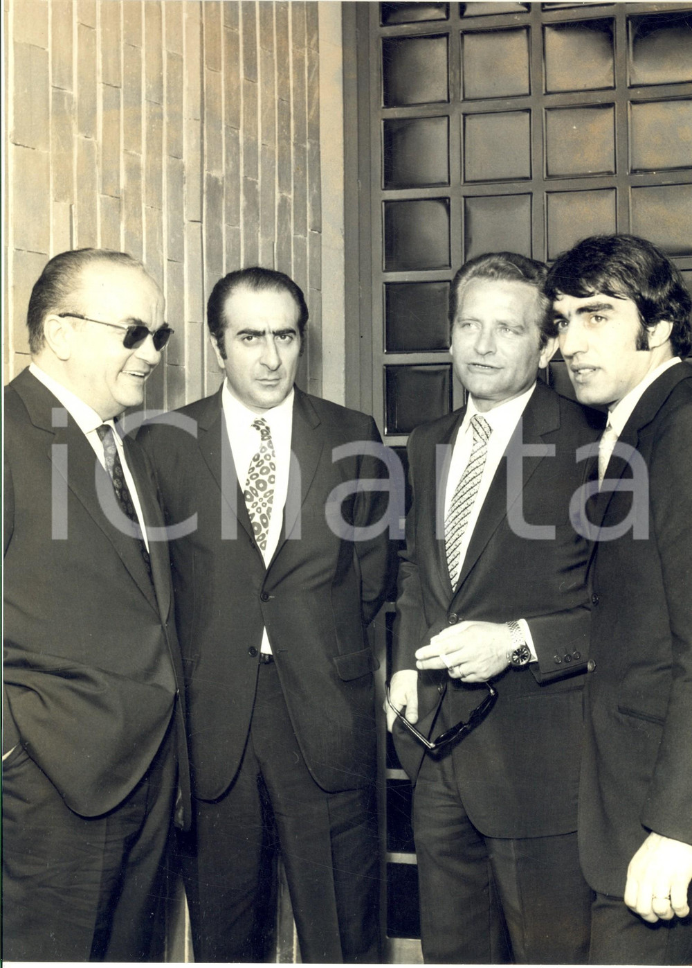1970 ca CALCIO JUVENTUS Giampiero BONIPERTI Pietro ANASTASI a una riunione *Foto