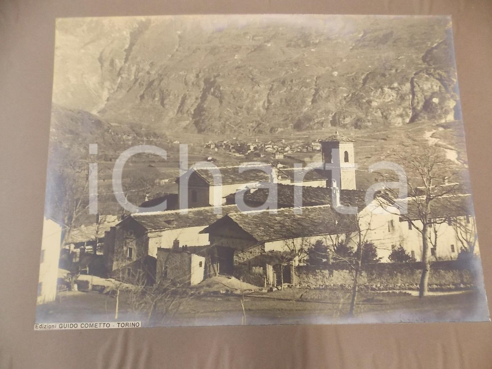 Fotografia d epoca originale 1940 ca NOVALESA TO Veduta panoramica dell abbazia Foto ed. Guido COMETTO 1