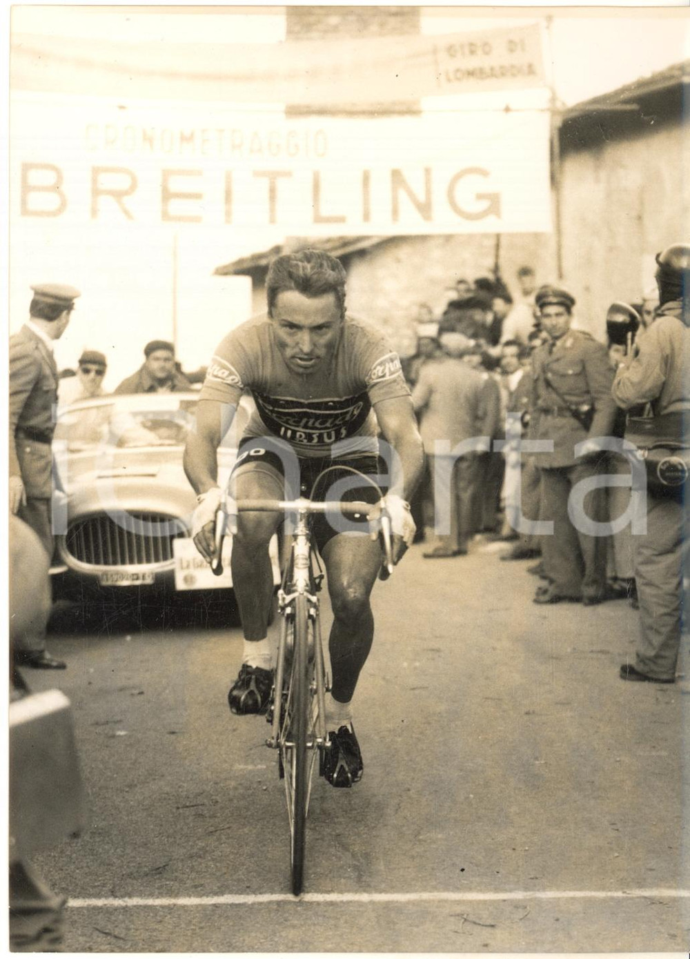 1955 CICLISMO GIRO DI LOMBARDIA Angelo CONTERNO primo sul Ghisallo *Foto