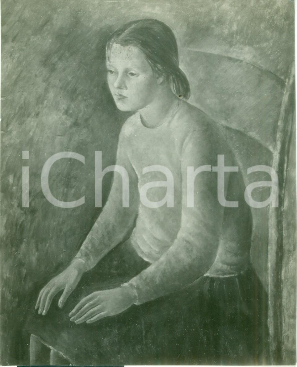 Fotografia d epoca originale 1935 MILANO Mostra Sindacato Belle Arti Elena SCHIAVI Ritratto Fotografia quadro 1