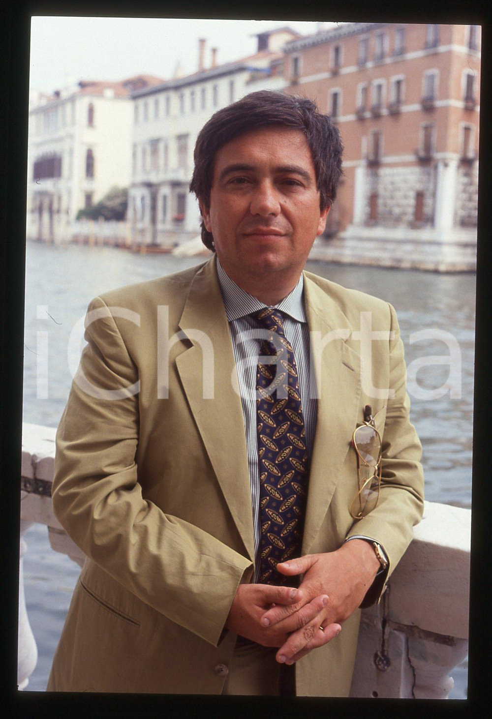 35mm vintage slide* 1991 VENEZIA Renato MINORE ritratto dello scrittore (6)