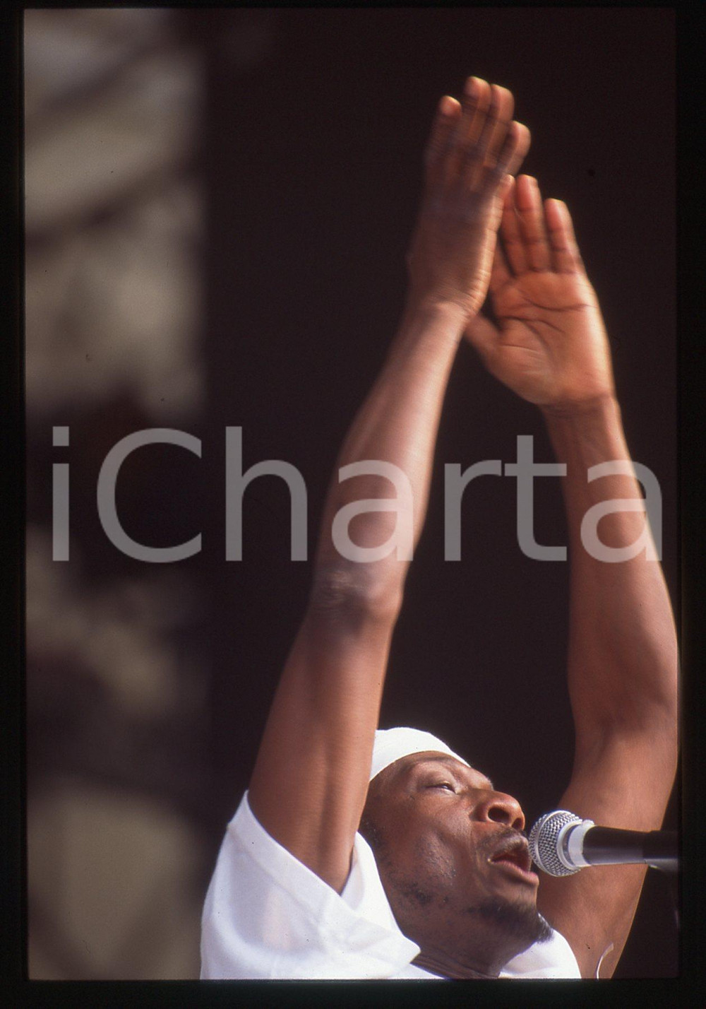 35mm vintage slide* 1990ca ITALIA - MUSICA Jimmy CLIFF durante un'esibizione 2