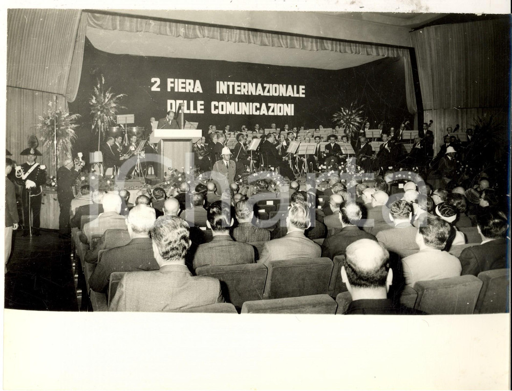 Fotografia d epoca originale 1965 GENOVA 2 Fiera Internazionale delle Comunicazioni Foto 24x20 cm 1