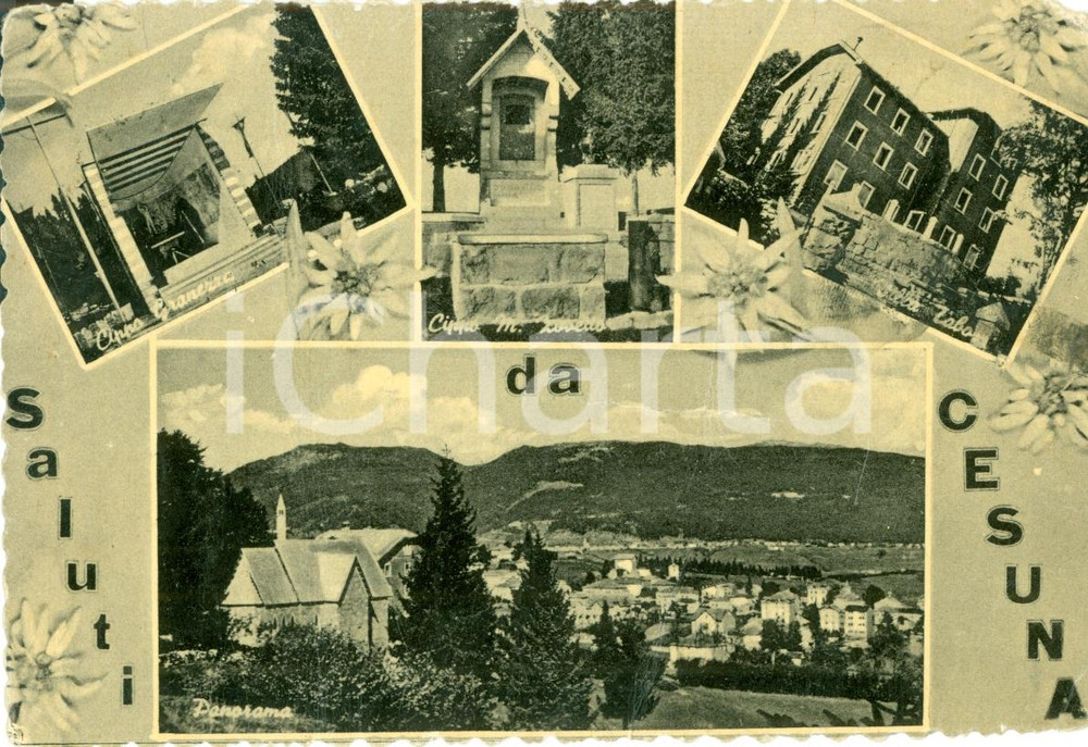 Cartolina originale da collezione 1959 ROANA VI Vedutine Stazione climatica di CESUNA 1