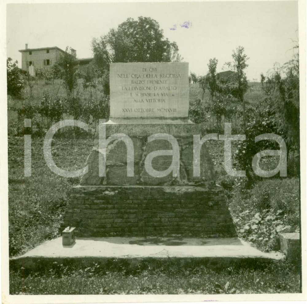 Fotografia d epoca originale 1933 CROCETTA DEL MONTELLO TV Lapide di SANTA MAMA Vera fotografia 1