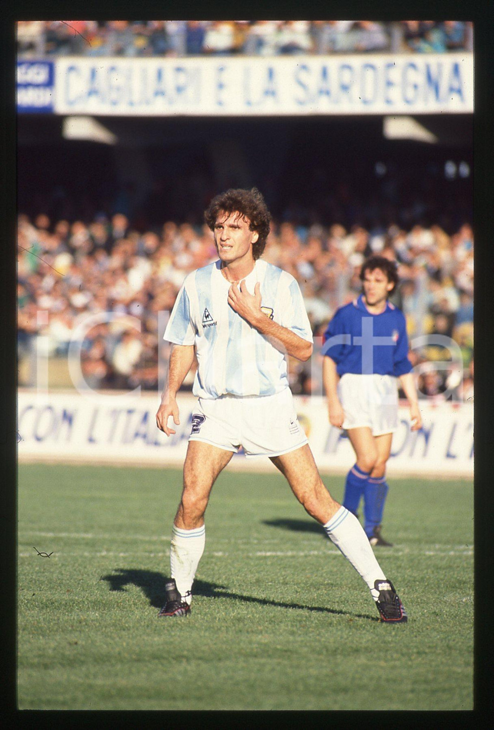 35mm vintage slide* 1989 CAGLIARI ITALIA vs ARGENTINA 0-0 Juan Ernesto SIMON