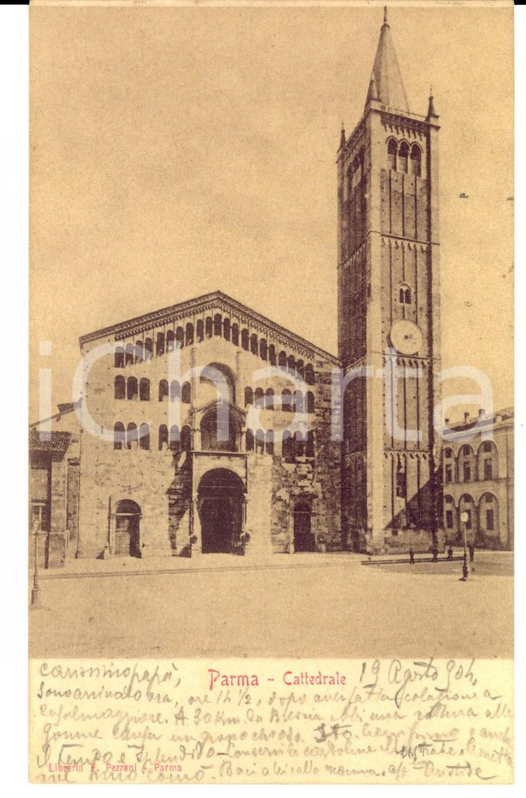 Autografo originale 1904 PARMA Cattedrale Aristide BIGLIONE DI VIARIGI fora le gomme AUTOGRAFO FP 1