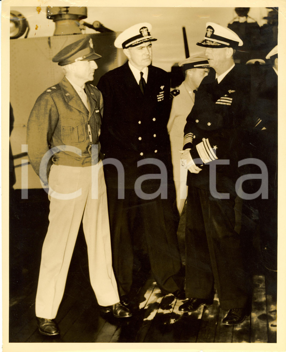 Fotografia d epoca originale 1950 ca USA Matthias GARDNER Admiral of the UNITED STATES NAVY Photograph 1