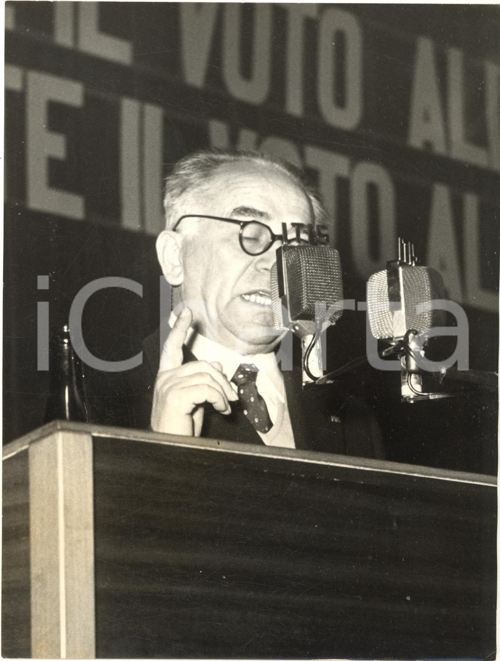 1958 ROMA EUR Riunione Consiglio Nazionale del PCI - Discorso Luigi LONGO *Foto