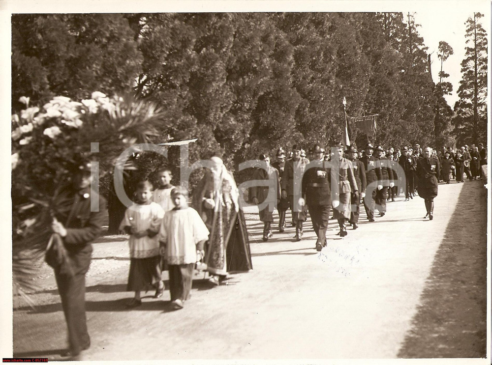 Fotografia d'epoca originale 1935 MILANO Celebrazione per entrata in guerra MUSOCCO 1