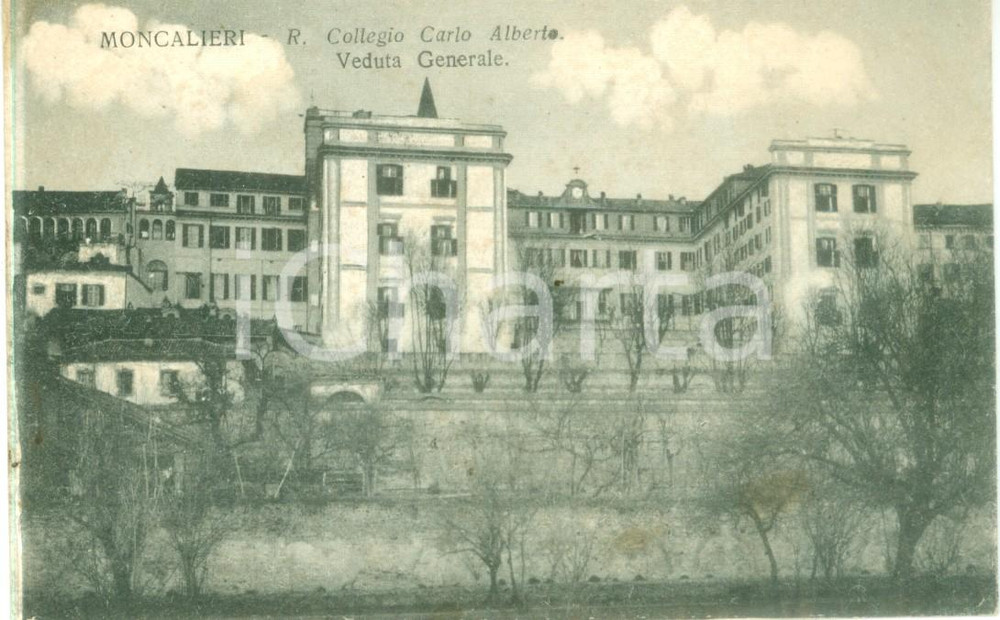 Cartolina originale da collezione 1919 MONCALIERI TO Il Regio Collegio Carlo Alberto Cartolina FP VG 1