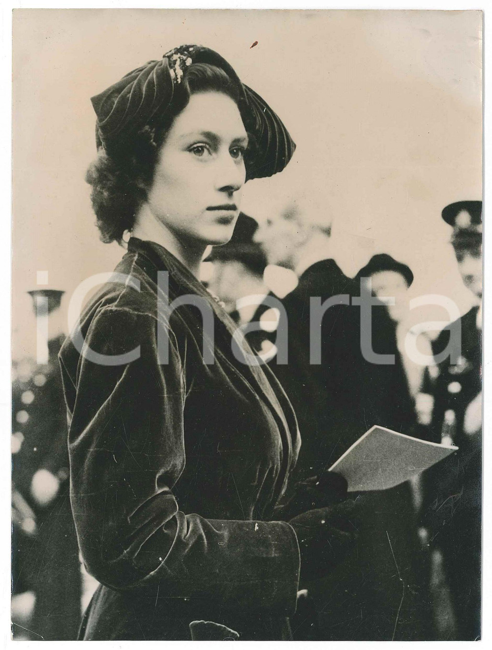 Fotografia d epoca originale 1951 LONDON Princess Margaret  Wedding of Marquis of Blandford Photo 15x20 cm 1