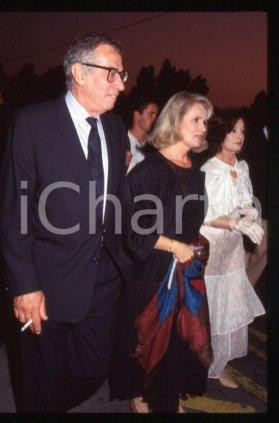 35mm vintage slide* 1991 VENICE Roger VADIM & wife Marie Christine BARRAULT (29)